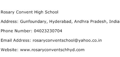 Rosary Convent High School Address Contact Number