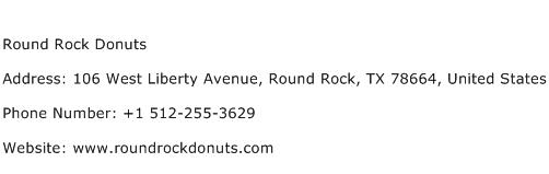 Round Rock Donuts Address Contact Number