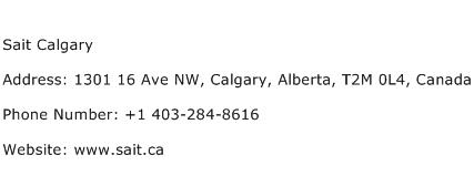 Sait Calgary Address Contact Number