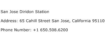 San Jose Diridon Station Address Contact Number