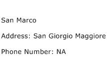 San Marco Address Contact Number