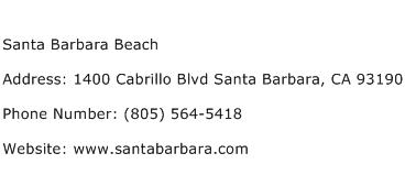 Santa Barbara Beach Address Contact Number