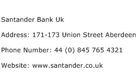 Santander Bank Uk Address Contact Number