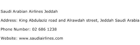 Saudi Arabian Airlines Jeddah Address Contact Number