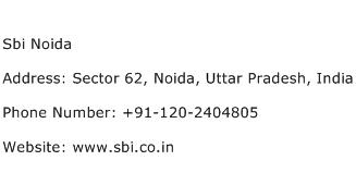 Sbi Noida Address Contact Number