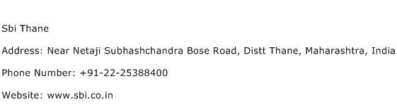 Sbi Thane Address Contact Number