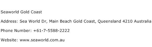 Seaworld Gold Coast Address Contact Number