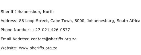 Sheriff Johannesburg North Address Contact Number