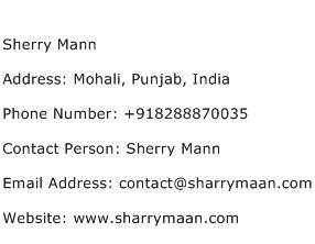 Sherry Mann Address Contact Number