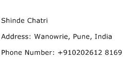 Shinde Chatri Address Contact Number