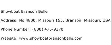Showboat Branson Belle Address Contact Number
