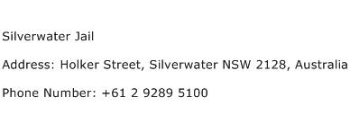 Silverwater Jail Address Contact Number