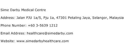 Sime Darby Medical Centre Address Contact Number