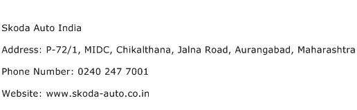 Skoda Auto India Address Contact Number