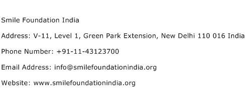 Smile Foundation India Address Contact Number