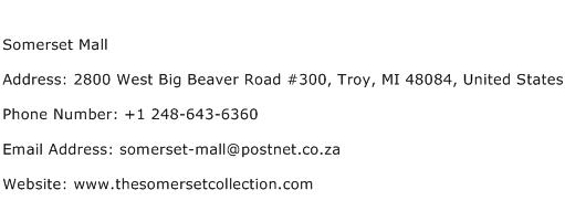 Somerset Mall Address Contact Number