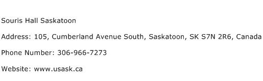 Souris Hall Saskatoon Address Contact Number