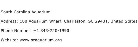 South Carolina Aquarium Address Contact Number