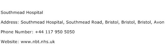 Southmead Hospital Address Contact Number