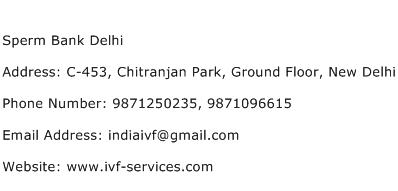 Sperm Bank Delhi Address Contact Number