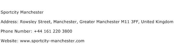 Sportcity Manchester Address Contact Number