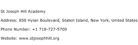 St Joseph Hill Academy Address Contact Number