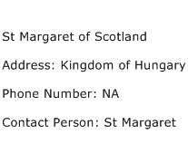 St Margaret of Scotland Address Contact Number