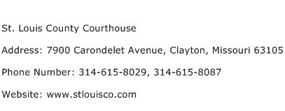 St. Louis County Courthouse Address Contact Number