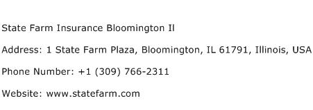 State Farm Insurance Bloomington Il Address Contact Number