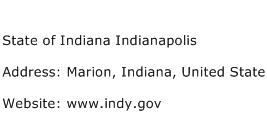 State of Indiana Indianapolis Address Contact Number