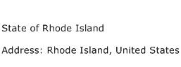 State of Rhode Island Address Contact Number