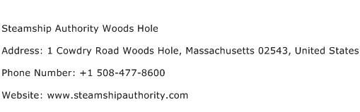 Steamship Authority Woods Hole Address Contact Number