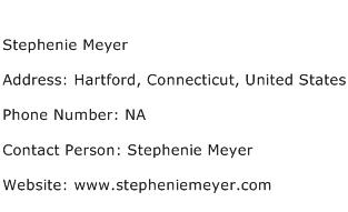 Stephenie Meyer Address Contact Number