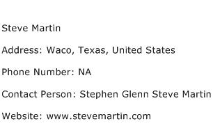 Steve Martin Address Contact Number