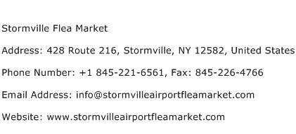 Stormville Flea Market Address Contact Number