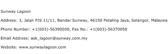 Sunway Lagoon Address Contact Number