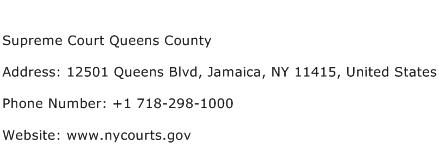 Supreme Court Queens County Address Contact Number