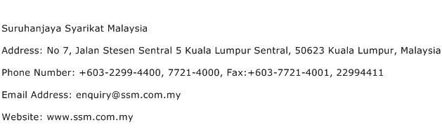 Suruhanjaya Syarikat Malaysia Address Contact Number