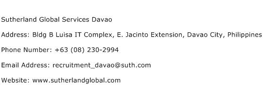 Sutherland Global Services Davao Address Contact Number