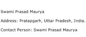 Swami Prasad Maurya Address Contact Number