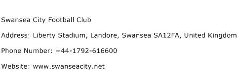 Swansea City Football Club Address Contact Number