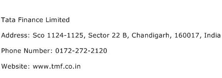 Tata Finance Limited Address Contact Number