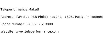 Teleperformance Makati Address, Contact Number of Teleperformance Makati