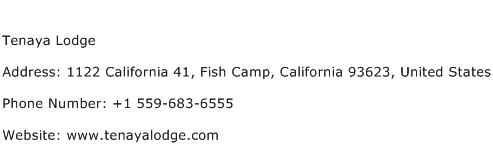 Tenaya Lodge Address Contact Number