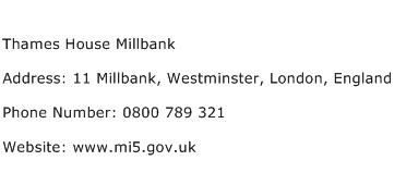 Thames House Millbank Address Contact Number