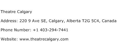 Theatre Calgary Address Contact Number