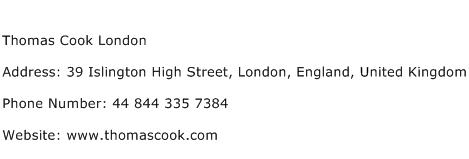 Thomas Cook London Address Contact Number
