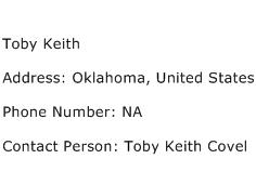 Toby Keith Address Contact Number
