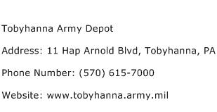 Tobyhanna Army Depot Address Contact Number