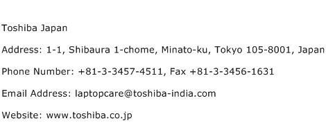 Toshiba Japan Address Contact Number
